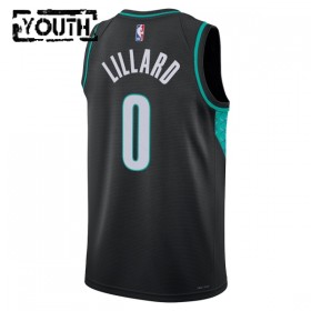 Dres Portland Trail Blazers Damian Lillard Nike 2025-26 City Edition Crno Swingman - Dječji